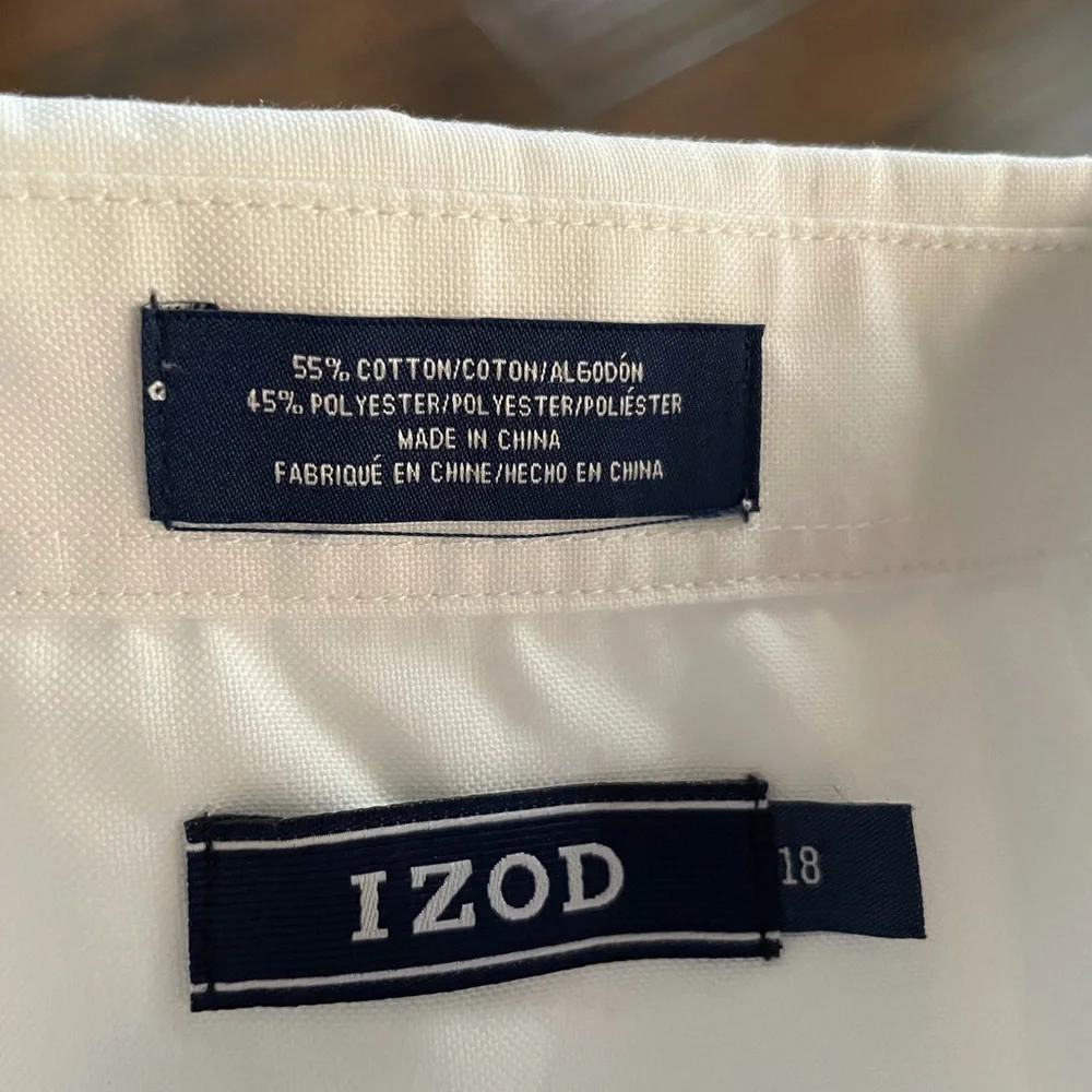 NWT IZOD Boys Long Sleeve Dress Shirt Size 18